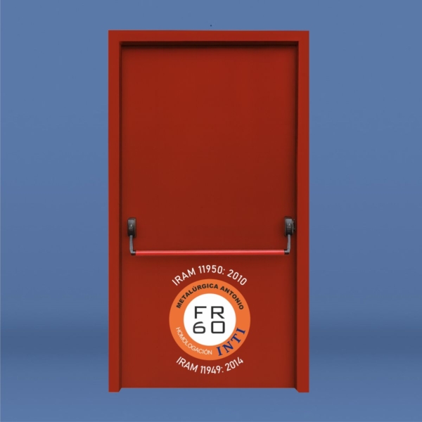 850AP – Puerta Cortafuegos Hoja Simple Ciega Roja Frente Con Logo – WEB