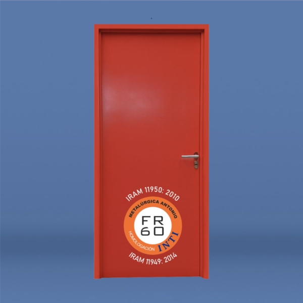 850P – Puerta CiegaRF60 Roja Frente Con Logo – WEB