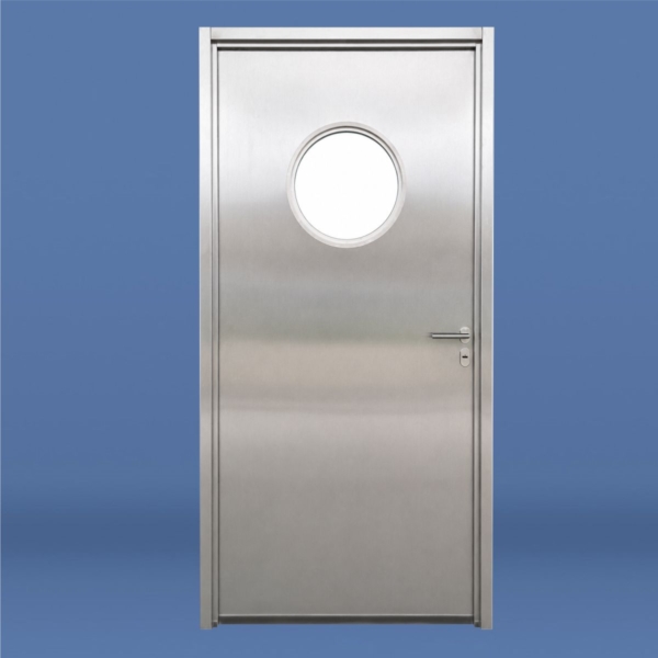 850P Puert Hoja Simple Ojo de buey Acero Inox – FRENTE WEB